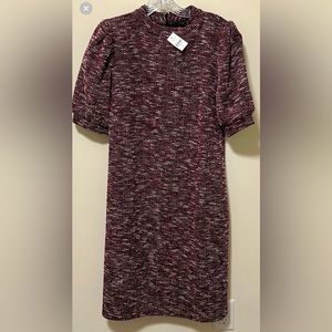 Ann Taylor Factory Women’s Purple Ruched Sleeve Midi Dress / Brand NWT / Size 12